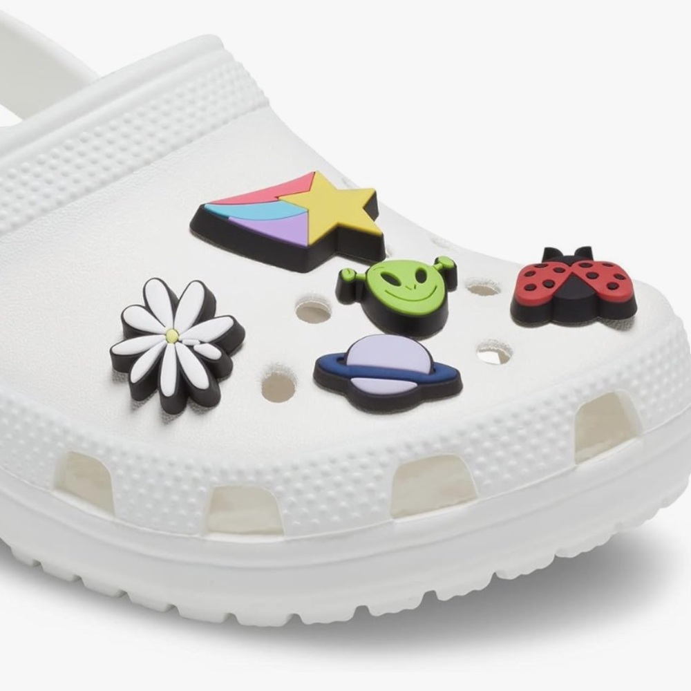 🏖️ 10 items for $20☀️Crocs Kids' Jibbitz Charm Set-alien/ladybug/planet/star